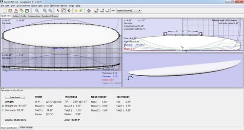 CAD / CAM-система досок для серфинга